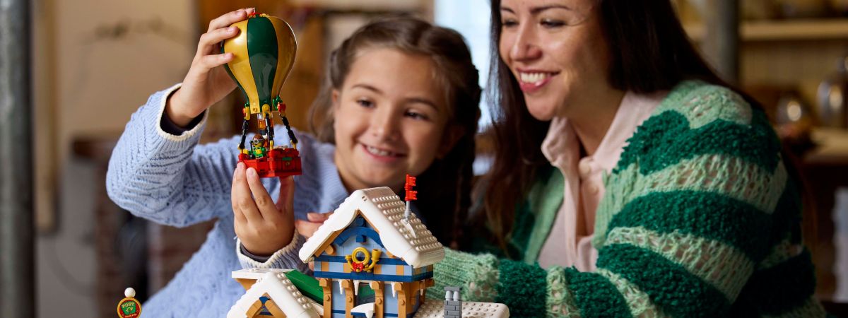 A Scene of a people playing with LEGO sets
