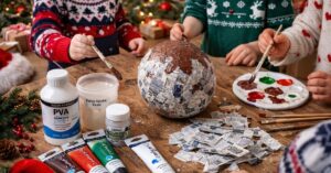 How To Make A Papier-Mâché Christmas Pudding — Easy Kids Craft