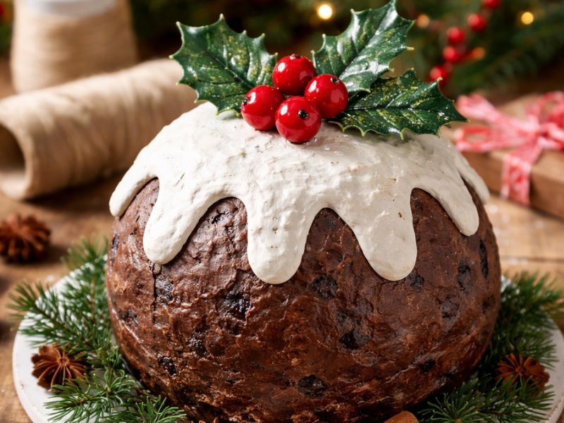 Papier-Mâché Christmas Pudding - AiImage