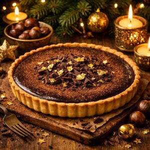 No‑Bake Chocolate Chestnut Truffle Tart – Rich, Festive & Foolproof