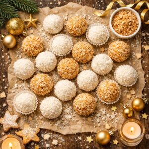 Snowy Coconut & Vanilla White Chocolate Christmas Truffles