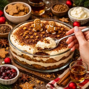 Gingerbread Christmas Tiramisu – Festive Spiced Dessert