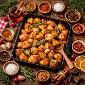 Maple Roasted Potatoes Recipe — Sweet, Savoury & Perfect for Christmas Dinner