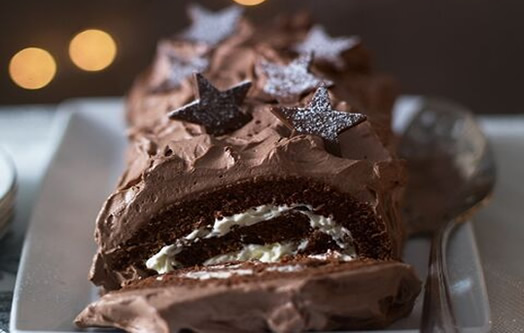 christmas recipe - chocolate log