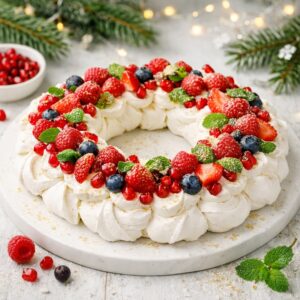 How To Make A Christmas Pavlova Wreath