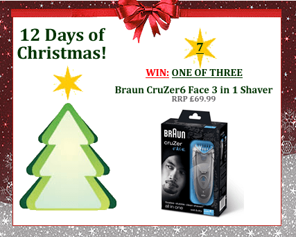 #UTCT12XmasDays WIN one of three Braun CruZer6 face shaver