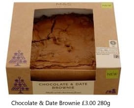 Chocolate & Date Brownie £3.00 280g
