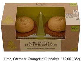 Lime, Carrot & Courgette Cupcakes £2.00 135g