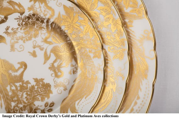 “Royal Crown Derby’s Gold and Platinum Aves collections