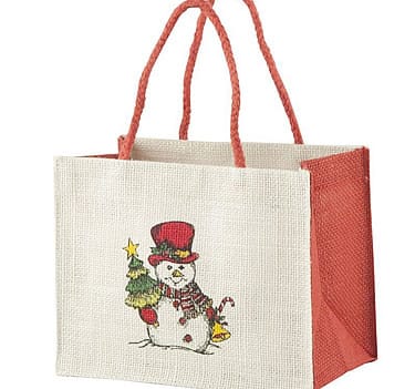 Jute & Co Tote Bag with Christmas Design, Currently priced at £4.51