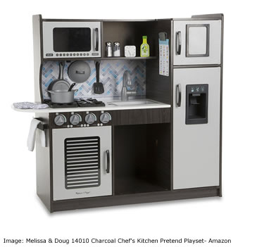 Amazon Top ten toys Christmas: Melissa & Doug 14010 Charcoal Chef's Kitchen Pretend Playset