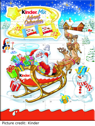 Kinder Mini Christmas Advent Calendar