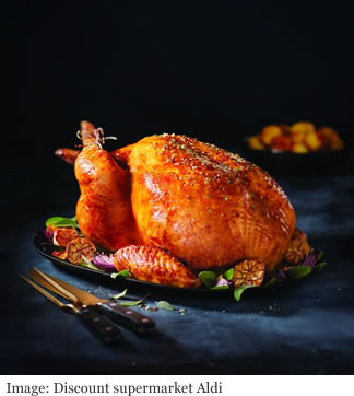 Aldi Specially Selected Exquisite Rumburgh Farm Hand Finished Free Range Bronze Whole Turkey lifestyle resize