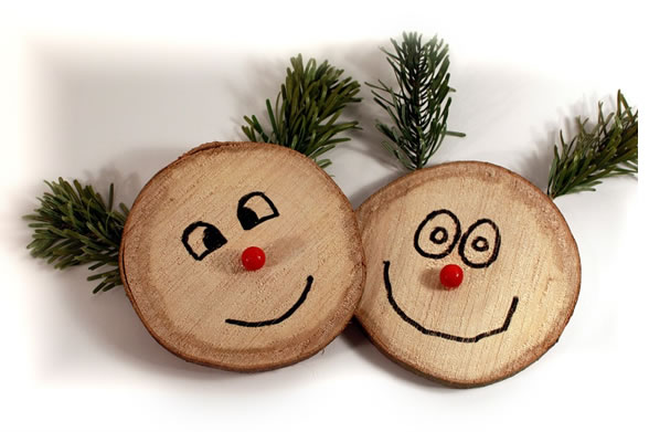 Two Christmas faces