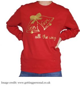 Personalised Christmas Jumper - Gin Girl All The Way