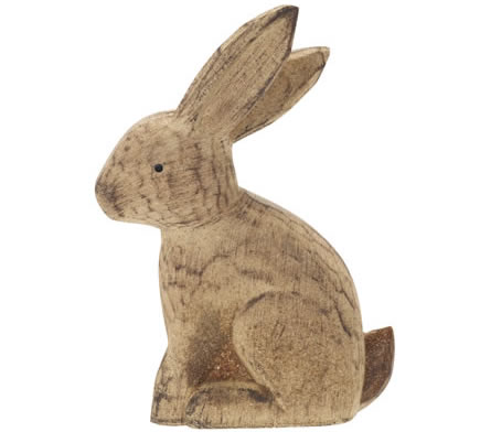 Sainsbury's Home Brown Wooden Rabbit