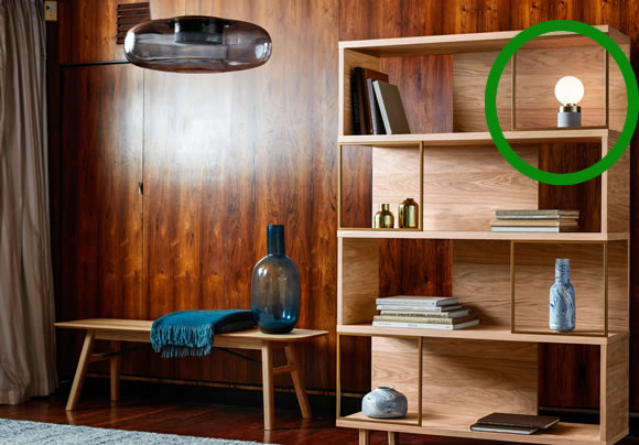 Design Project by John Lewis No.046 Lamp, Opal Glass/Concrete