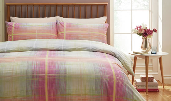 M and Co Check bedding set