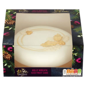 Sainsburys Taste the Difference Holly Wreath Iced Fruit Cake