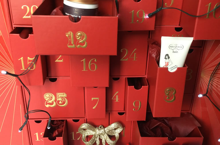 Image of Lookfantastic advent calendar open