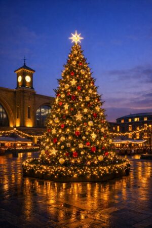 King’s Cross Christmas Tree Lights Up London for the Festive Season