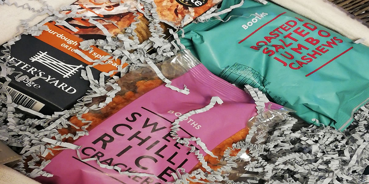 Image of inside of Booths Gentlement hamper