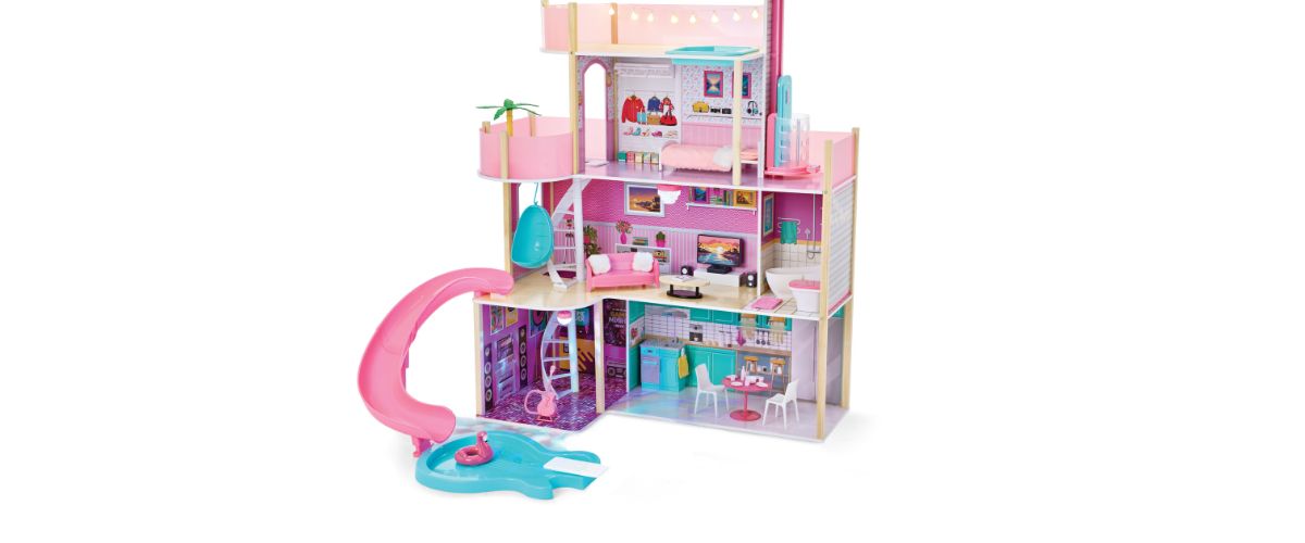Jupiter Workshops Four Storey Wooden Doll House Argos exclusive