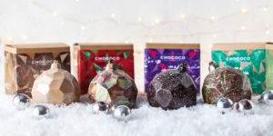 Chococo’s Christmas Baubles are made from CHOCOLATE!