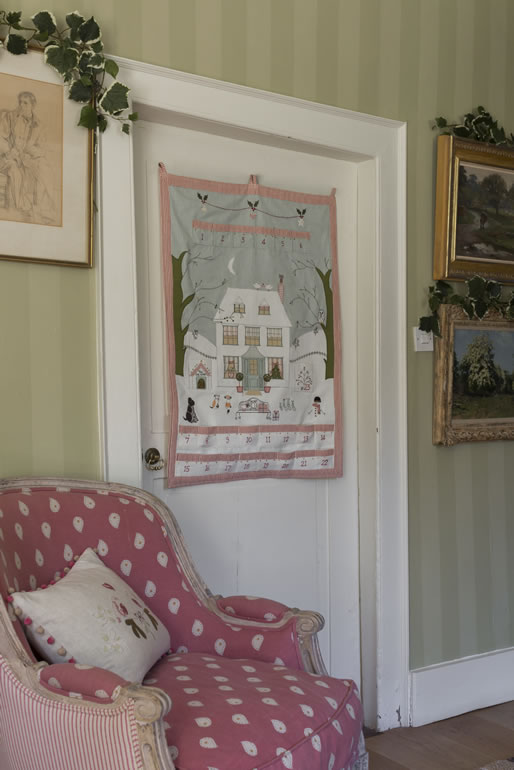 Susie Watson Handembroidered Christmas House Advent Calendar Under