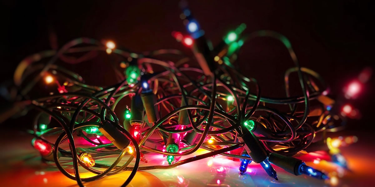 Image of Christmas lights on