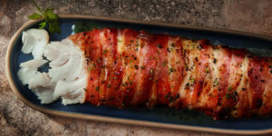 Luxury Cod Loin Wrapped in smoked streaky Bacon