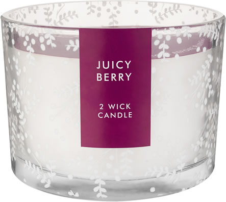 Tesco Juicy Berry two wick candle