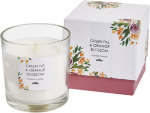 Wilko green fig and orange blossom candle