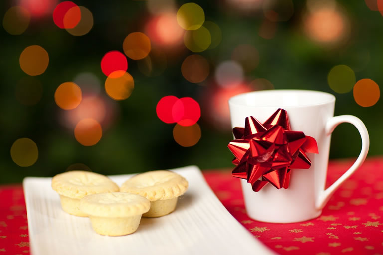 Mince pies and hot chocolate