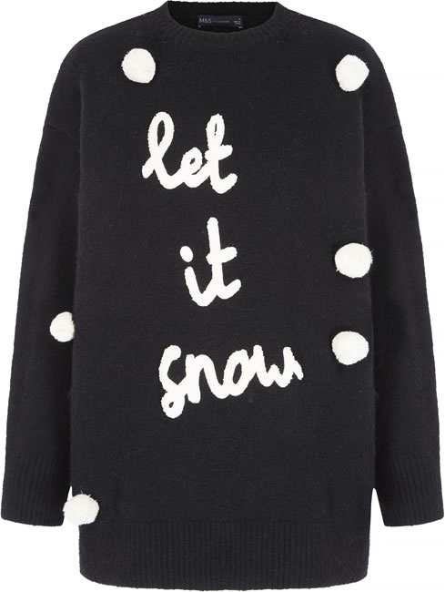 M&S Collection Let It Snow Christmas Jumper: Was £25 - Now £15