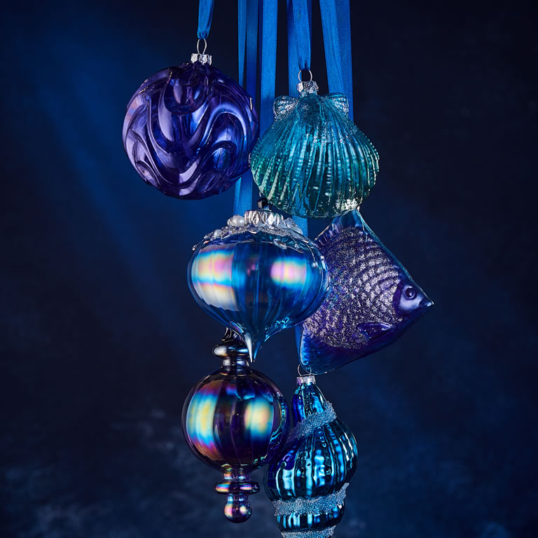 homebase Purple Fish Ornament