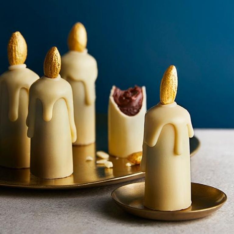 Waitrose Christmas 2020 - white chocolate candles
