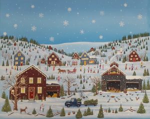 Image Of Snowy Village Jigsaw