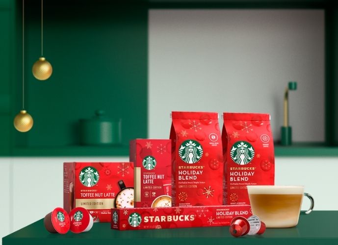 Nestlé Starbucks Toffee Nut Latte and Holiday Blend Fetsive Coffee