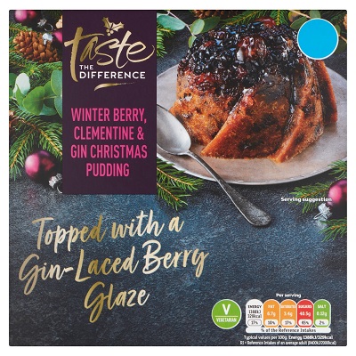 Sainsburys Taste The Difference Winter Berry, Clementine & Gin Christmas Pudding
