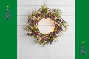 Lights4fun 55cm Lavender Wreath Micro Light Bundle £44.99