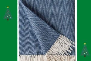 Amazon BOURINA Herringbone Sofa Throw Blanket Faux Cashmere £23.99 