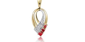 Christmas Gift Review 2021: The Diamond Store Ruby & Diamond 9K Yellow Gold Necklace