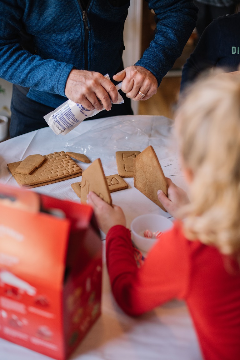 Image of baking Christmas gingerbread house