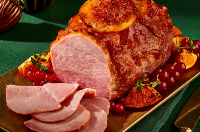 Morrisons Christmas Food 2022 - The Best British Gammon Joint with a Spiced Seville Orange Glaze £13.00 1.16kg, Serves 4-5