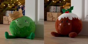 Dunelm launches Brussel Sprout and Christmas Pudding door stoppers