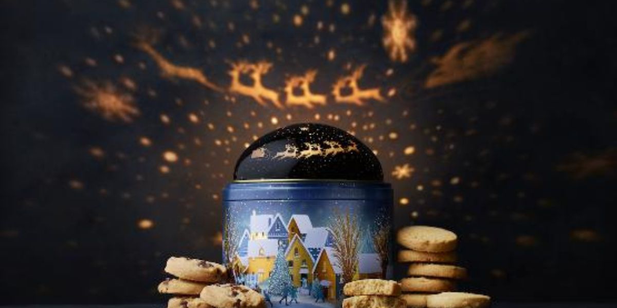 Marks And Spencer Starry Night Shortbread Selection Projection Tin 