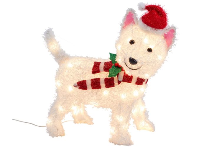 Lights4Fun Westie Outdoor Christmas Decoration