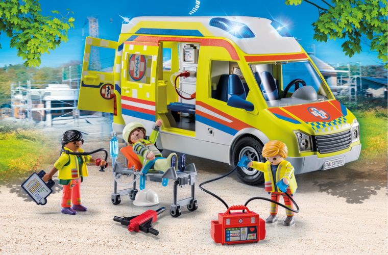 PLAYMOBIL 71202 City Life Ambulance with Lights and Sound RRP £49.99