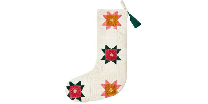 Oliver Bonas Velvet Patchwork Stocking £25